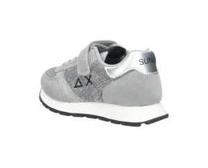 GIRL'S ALLY GLITTER TEXTILE KID ARGENTO