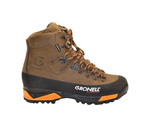 GRONELL SCARPONE TIBET HUNT NABUK MARRONE E ARANCIONE (FONDO PELLE)