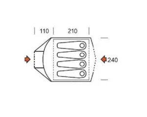 73072 HBB Tenda Ibiza 4 posti altezza 170cm