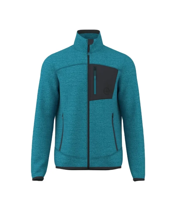 HENRY MAN FULL ZIP LIGHT FLEECE JACKET ENAMEL BLUE
