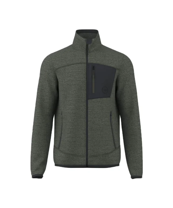 HENRY MAN FULL ZIP LIGHT FLEECE JACKET FOREST NIGHT