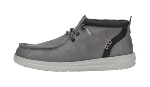 HEY DUDE WALLY MID GRIPR CLASSIC MAN GREY BLACK