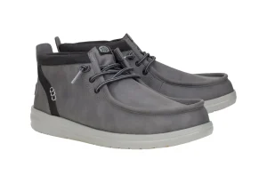 HEY DUDE WALLY MID GRIPR CLASSIC MAN GREY BLACK