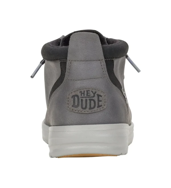 HEY DUDE WALLY MID GRIPR CLASSIC MAN GREY BLACK