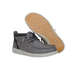 HEY DUDE WALLY MID GRIPR CLASSIC MAN GREY BLACK