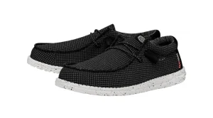 HEY DUDE WALLY SPORT MESH BLACK WHITE