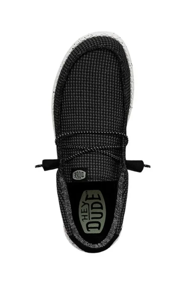 HEY DUDE WALLY SPORT MESH BLACK WHITE