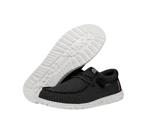 HEY DUDE WALLY SPORT MESH BLACK WHITE