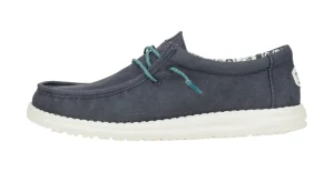 HEY DUDE WALLY WAXED CANVAS MAN NAVY