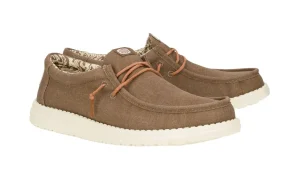 HEY DUDE WALLY WAXED CANVAS MAN WALNUT