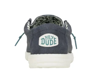 HEY DUDE WALLY WAXED CANVAS MAN NAVY