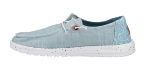 HEY DUDE WENDY HEATHERED SLUB TROPICAL BLUE