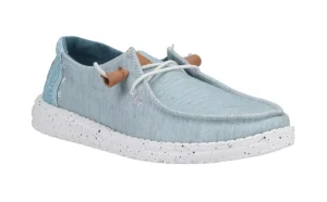 HEY DUDE WENDY HEATHERED SLUB TROPICAL BLUE