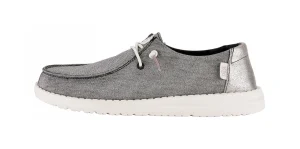 HEY DUDE WENDY METALLIC SPARKLE CHARCOAL