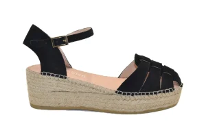JAVA43 ESPADRILLES SANDALO CON CINTURINO SERRAJE NEGRO