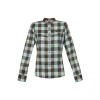 KENIA WOMAN SHIRT 1509 CURACAO BLUE CACCIA
