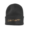 KNIT INSULATED LOGO GRAPHIC CUFFED BLACK