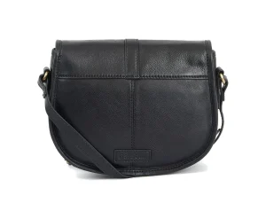 LAIRE MEDIUM LEATHER SADDLE BAG BLACK