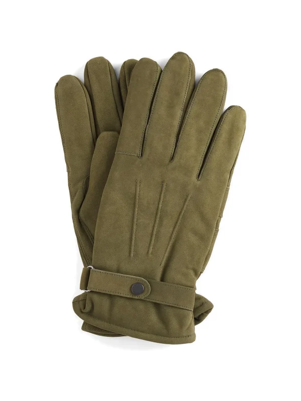 LEATHER THINSULATE GLOVES OLIVE