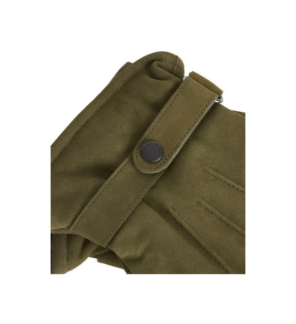 LEATHER THINSULATE GLOVES OLIVE