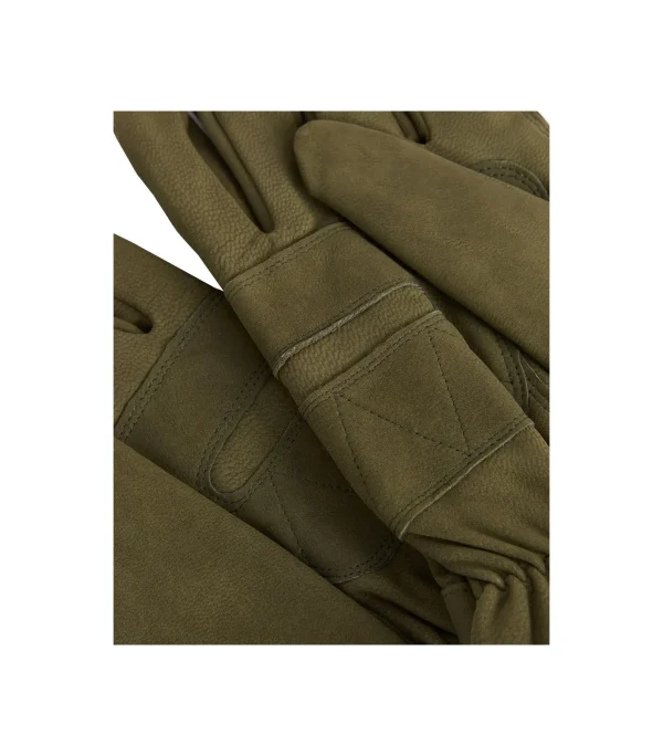 LEATHER THINSULATE GLOVES OLIVE