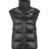 LUZK LONG PUFFER VEST BLACK WOMEN