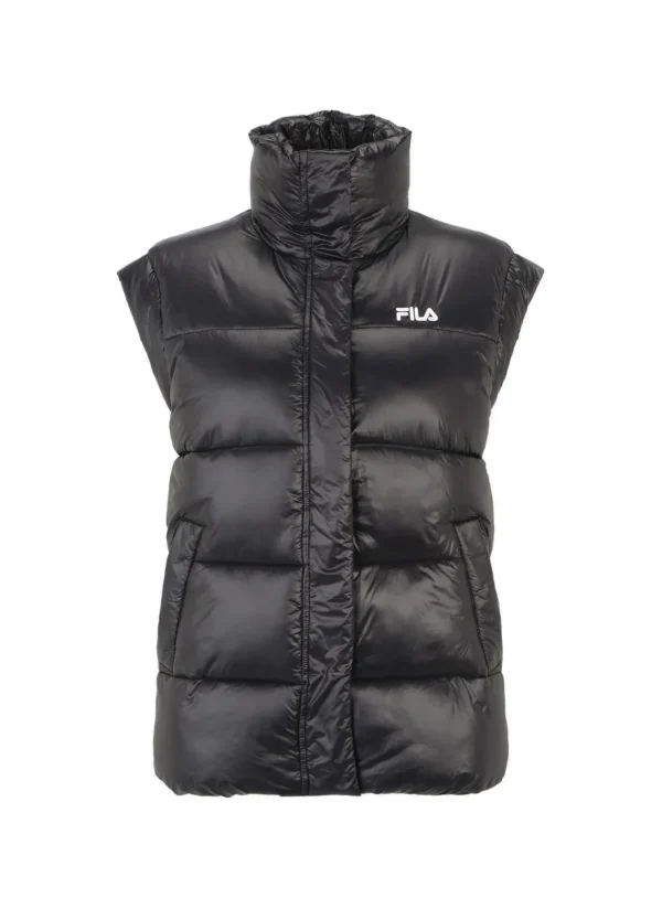 LUZK LONG PUFFER VEST BLACK WOMEN