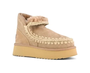 MINI ESKIMO PLATFORM BOOT CAMEL