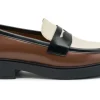 MOCASINI IN PELLE SPAZZOLATA TRICOLORE
