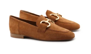 MOCASSINO FONDO COMMANDO MORSETTO CAMOSCIO CETARA WHISKY