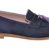 MOCASSINO IN CAMOSCIO NAVY NAPPA VIOLA 4046-4019 D0520006-692