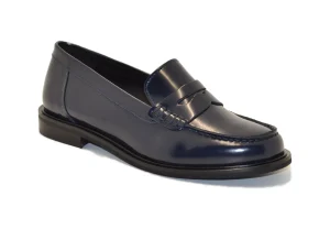MOCASSINO IN PELLE ABRASIV LUXOR BLU