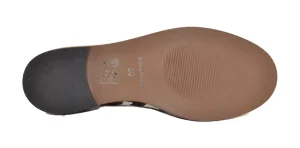 MOCASSINO IN PELLE E CAVALLINO MUCCA BIANCO MARRONE