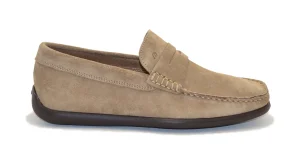 MOCASSINO IN PELLE SCAMOSCIATA BEIGE AVENA 14B2