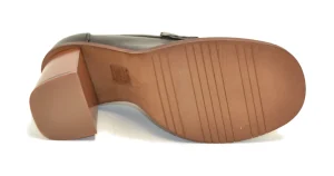 MOCASSINO VERA CON TACCO IN CUOIO VITELLO SIFUR NERO