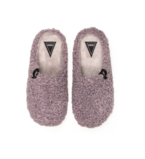 PANTOFOLE YORK CURLY LILA