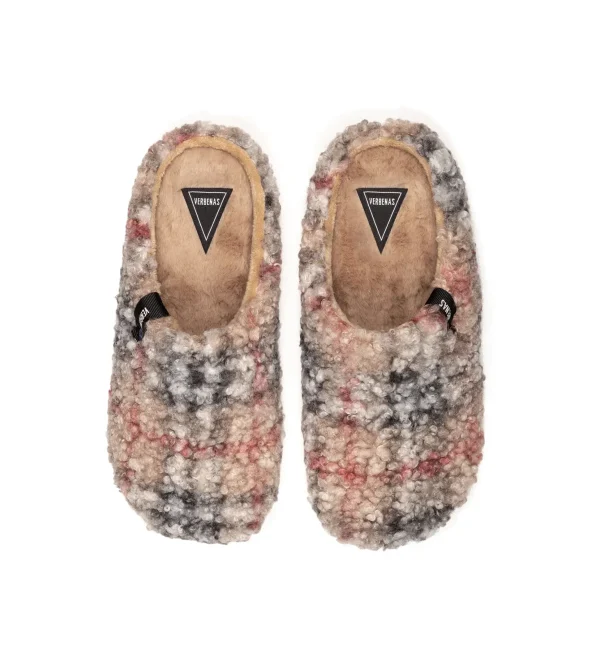 PANTOFOLE YORK PLAID BORREGO BEIGE
