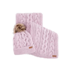 PENSHAW BEANIE AND SCARF GIFT SET LAVANDER HAZE