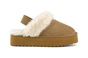 PLATFORM SLIPPER TAN