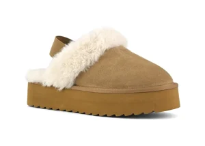 PLATFORM SLIPPER TAN