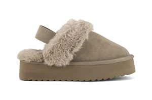 PLATFORM SLIPPER TAUPE