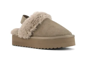 PLATFORM SLIPPER TAUPE
