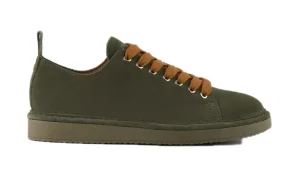 P01M017-00892169 SNEAKERS SUEDE MILITARY GREEN BROWN SUGAR