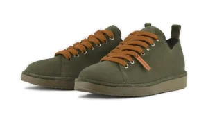 P01M017-00892169 SNEAKERS SUEDE MILITARY GREEN BROWN SUGAR
