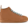 POLACCHINO DONNA P01 IN SUEDE FODERATO IN MICROFIBRA BROWN SUGAR AZZURRO