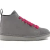 POLACCHINO DONNA P01 IN SUEDE FODERATO IN MICROFIBRA GRIGIO FUCHSIA