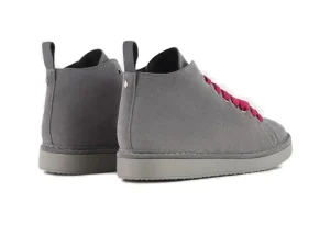 POLACCHINO DONNA P01 IN SUEDE FODERATO IN MICROFIBRA GRIGIO FUCHSIA