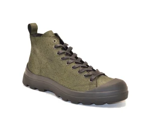 POLACCHINO P03 IN SUEDE ANKLE BOOT MILITARY GREEN