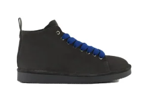 POLACCHINO UOMO P01 IN SUEDE FODERATO IN MICROFIBRA ANTRACITE ULTRAMARINE