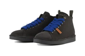 POLACCHINO UOMO P01 IN SUEDE FODERATO IN MICROFIBRA ANTRACITE ULTRAMARINE